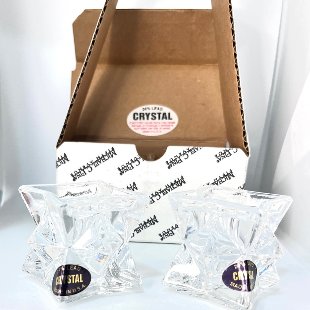 Geometric Crystal Candle Holders